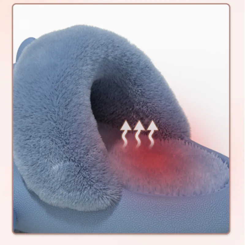 Winter Plush Shark Slippers Boys Men - # BOAA73410003