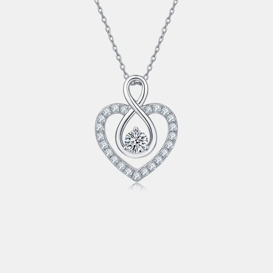 1 Carat Moissanite 925 Sterling Silver Necklace