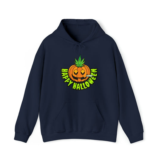 Happy Halloween Stoner Pumpkin Cannabis Hoodie