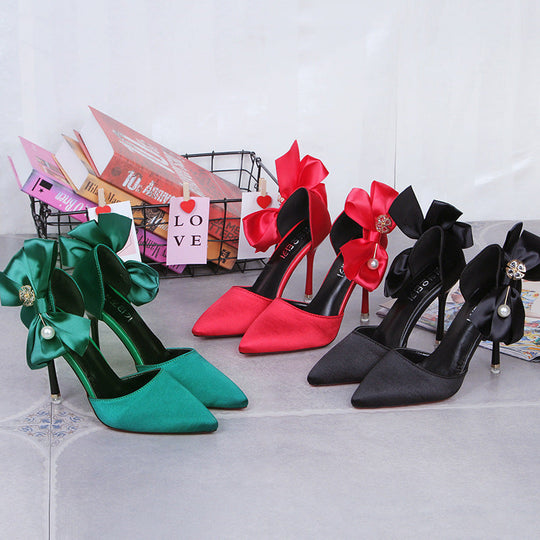 Women's Fashion Bow Stiletto Heels