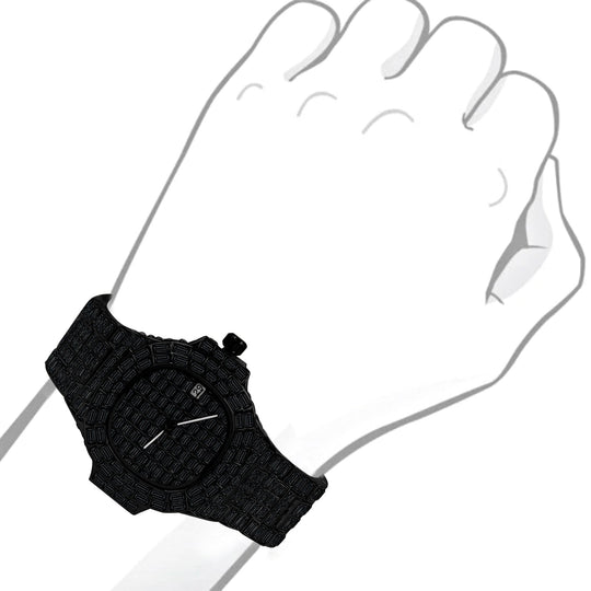 30mm CZ Hip Hop Bling Watch Iced Alloy Bracelet Baguette