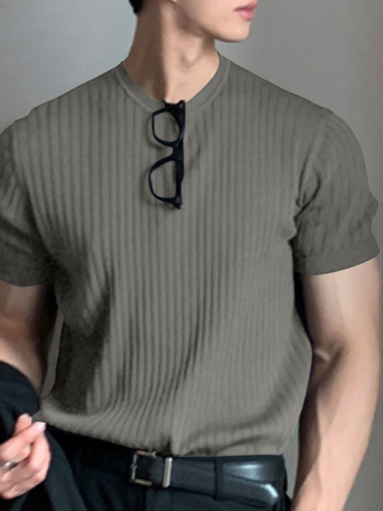 Men's Full Size Round Neck Short Sleeve T-Shirt Plus Size