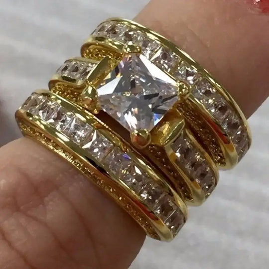 White Zircon Commemorative Women's Love Ring