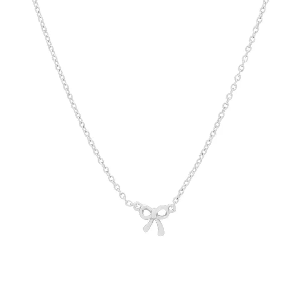 18K Gold-Plated Bow Necklace