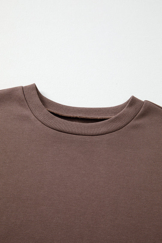 Colorblock Drop Shoulder Pullover Sweatshirt