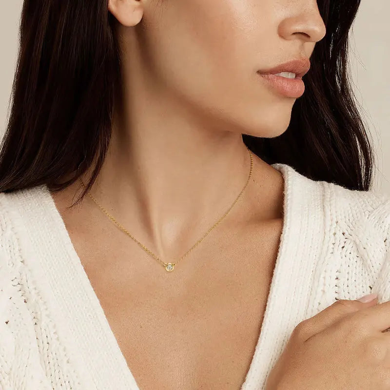 3mm Moissanite Jewelry Set 925 Sterling Silver Necklace Bracelet Stud Earrings