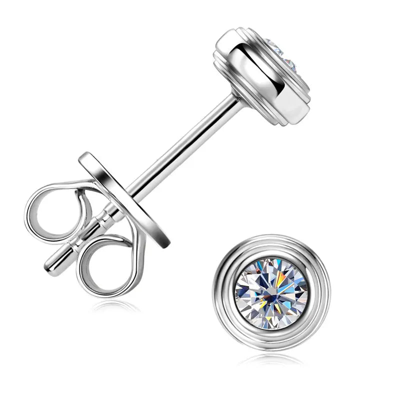 3mm Moissanite Jewelry Set 925 Sterling Silver Necklace Bracelet Stud Earrings