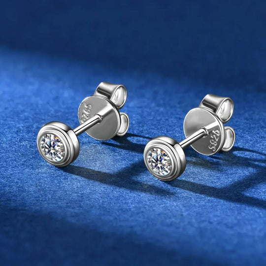 3mm Moissanite Jewelry Set 925 Sterling Silver Necklace Bracelet Stud Earrings