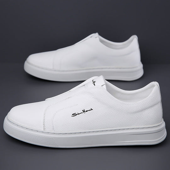 Sneakers with a casual style and anti slip lace up flat bottom with soft sole and soft surface can be easily kicked with one foot