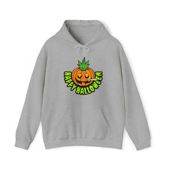 Happy Halloween Stoner Pumpkin Cannabis Hoodie