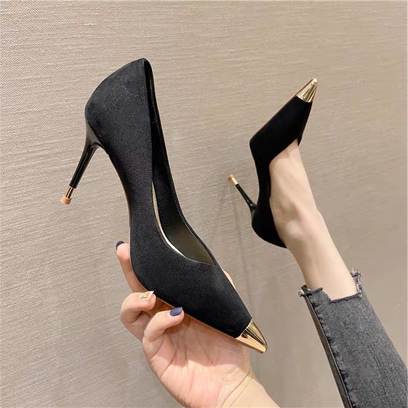 Women's Plaid Pointed Toe Stiletto Pumps High Heels