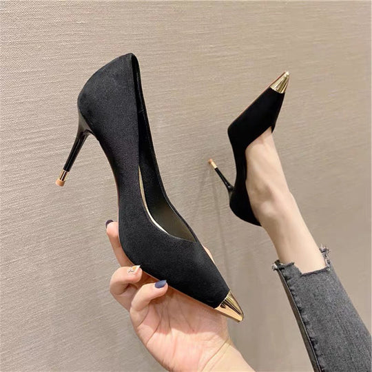 Women's Plaid Pointed Toe Stiletto Pumps High Heels