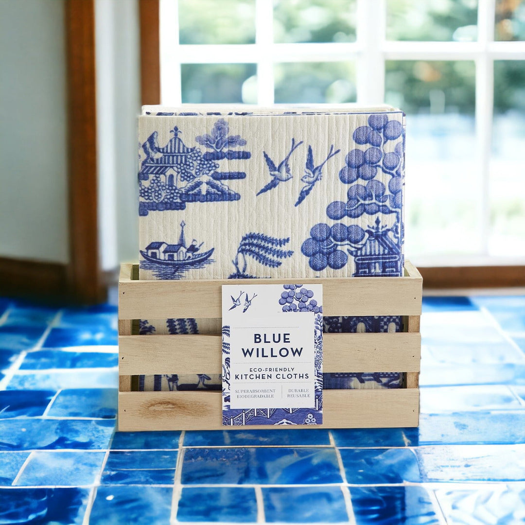 Chinoiserie Eco Kitchen Cloths - Biodegradable Cellulose Cotton, 3 Designs