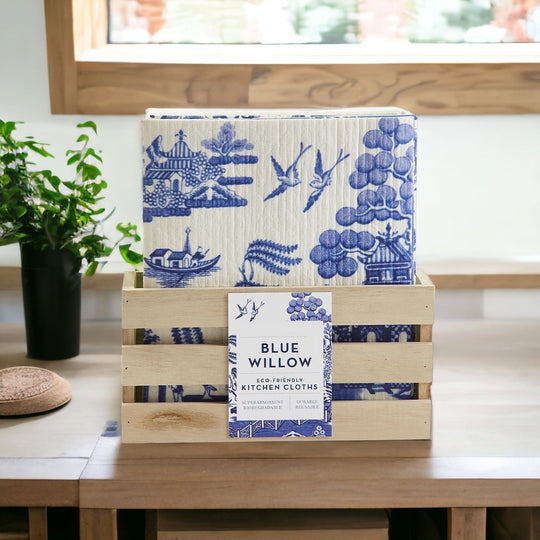 Chinoiserie Eco Kitchen Cloths - Biodegradable Cellulose Cotton, 3 Designs
