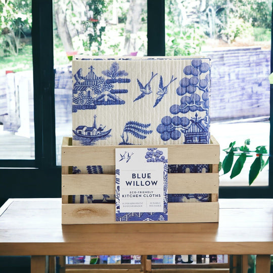 Chinoiserie Eco Kitchen Cloths - Biodegradable Cellulose Cotton, 3 Designs