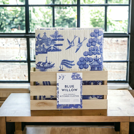 Chinoiserie Eco Kitchen Cloths - Biodegradable Cellulose Cotton, 3 Designs