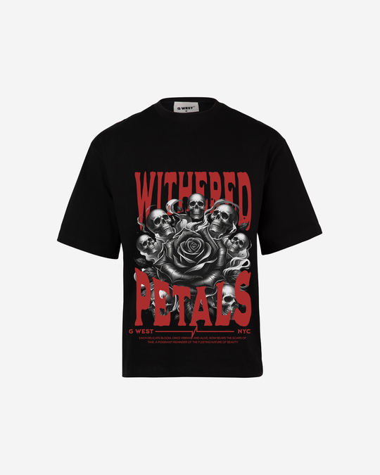 G-WEST WITHERED PETALS OVERSIZED T-Shirt Mens
