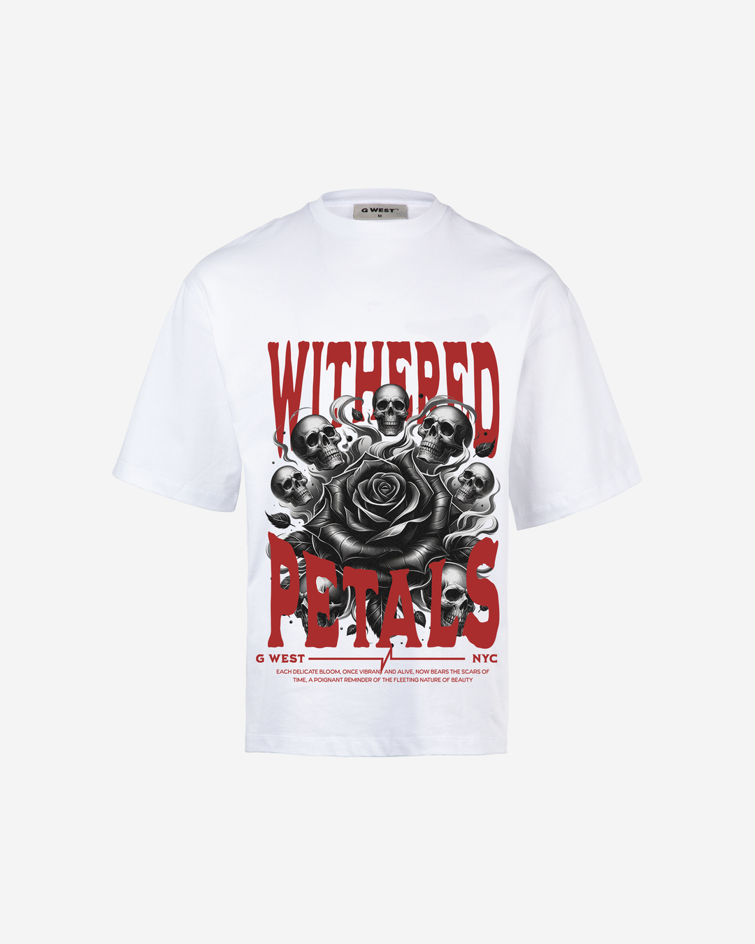 G-WEST WITHERED PETALS OVERSIZED T-Shirt Mens