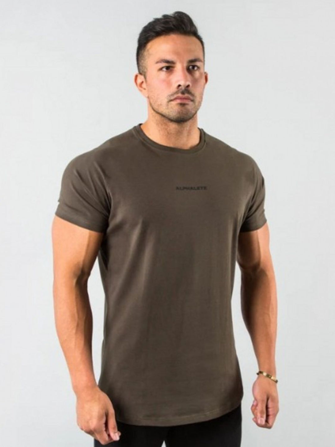 Men's Plus Size Letter Round Neck Short Sleeve T-Shirt