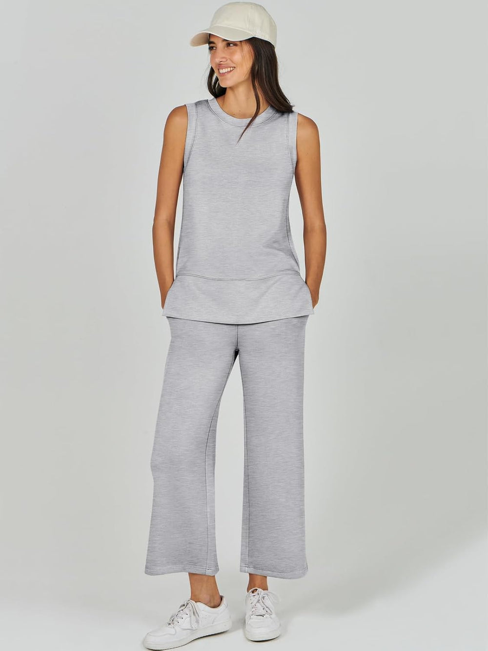 ANRABESS Women's 2 Piece Outfits 2025 Summer Beach Vacation Clothes Fall Travel Casual Lounge Matching Sets Sweatsuits