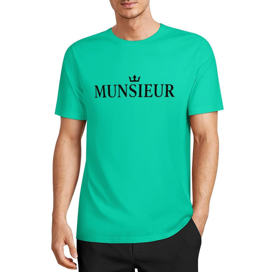 Munsieur Summer Signature Tee for Men Cotton Comfortable