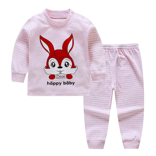 Cotton Pajama Set for Kids 0-5 Years with Cartoon Design - # BAAA81810020