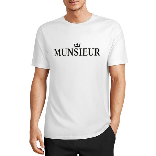 Munsieur Summer Signature Tee for Men Cotton Comfortable