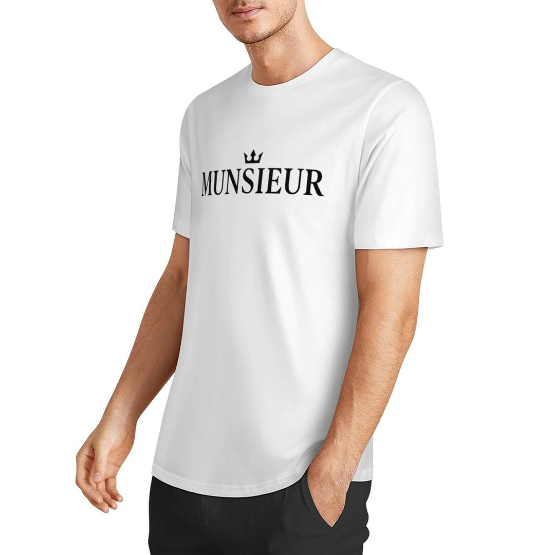 Munsieur Summer Signature Tee for Men Cotton Comfortable