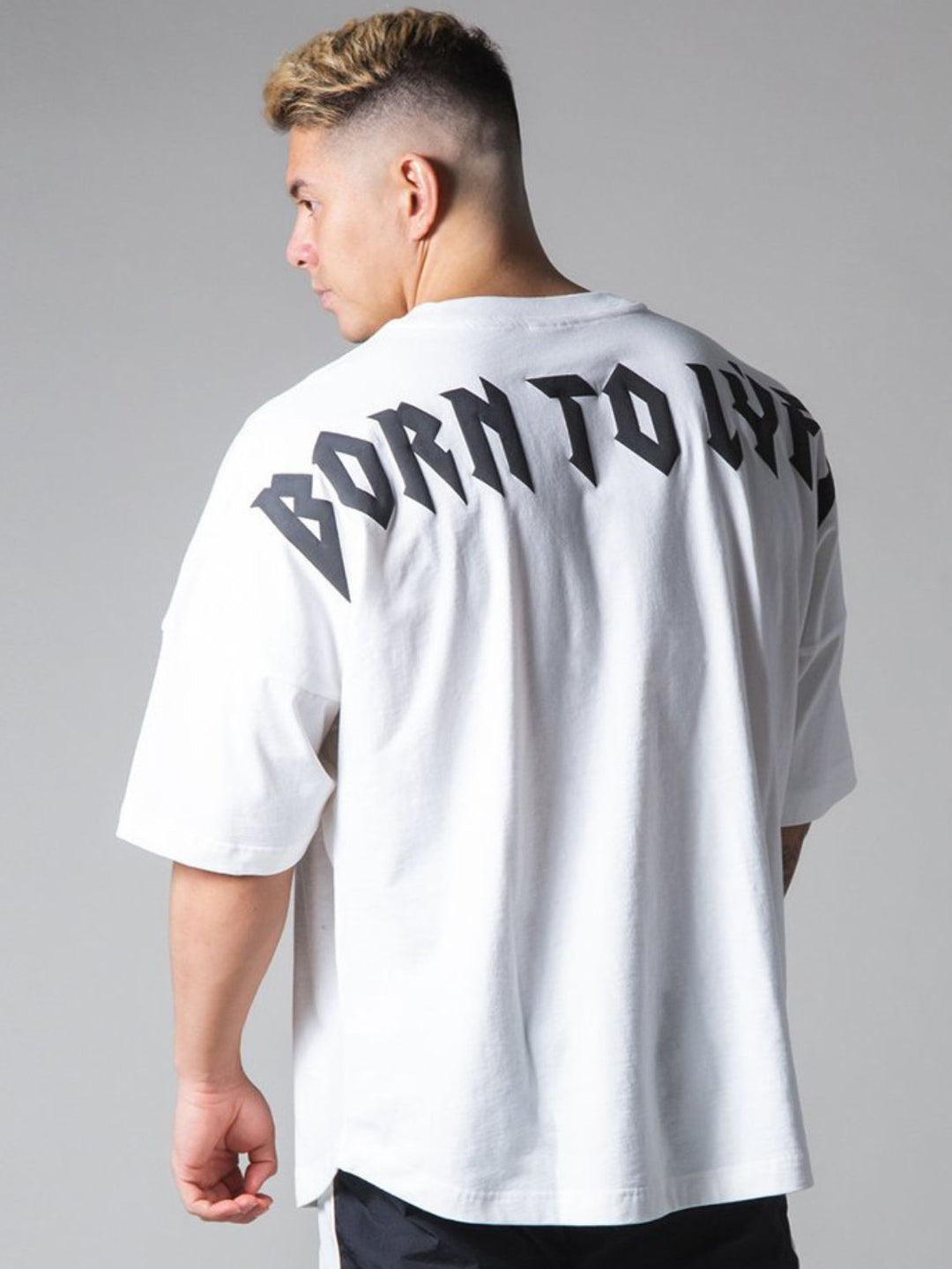 Men's Plus Size Letter Round Neck Half Sleeve T-Shirt