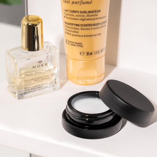 (90 Pack) 7ml Low Profile Thick Black Glass Jars with Black Lids - Airtight Containers for Oil, Lip Balm, Wax, Cosmetics