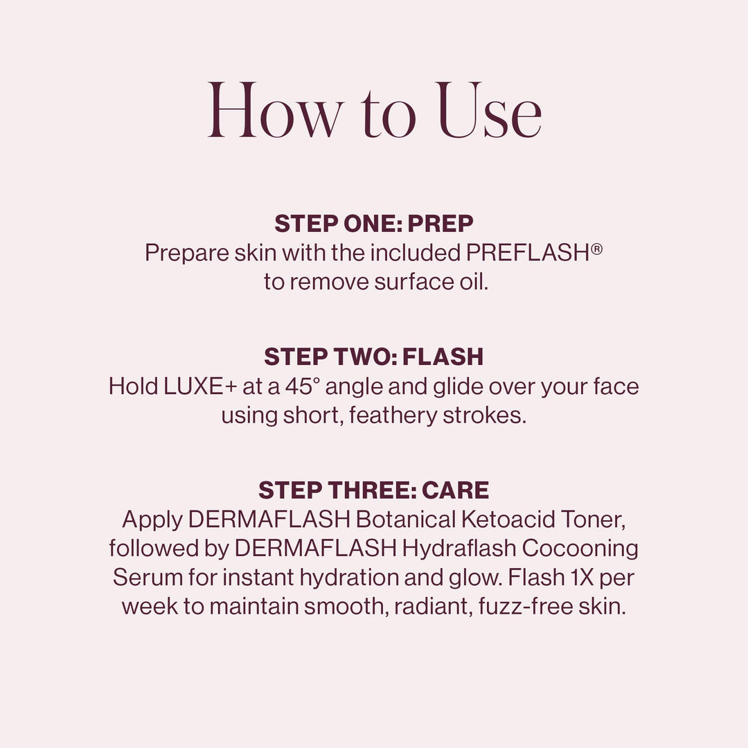 DERMAFLASH LUXE+ Sonic Dermaplaning Tool for Face Peach Fuzz Removal, Anti-Aging and Exfoliation, Stone