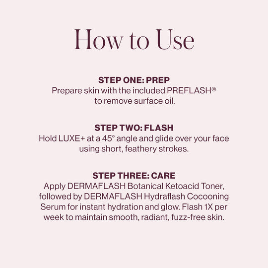 DERMAFLASH LUXE+ Sonic Dermaplaning Tool for Face Peach Fuzz Removal, Anti-Aging and Exfoliation, Stone