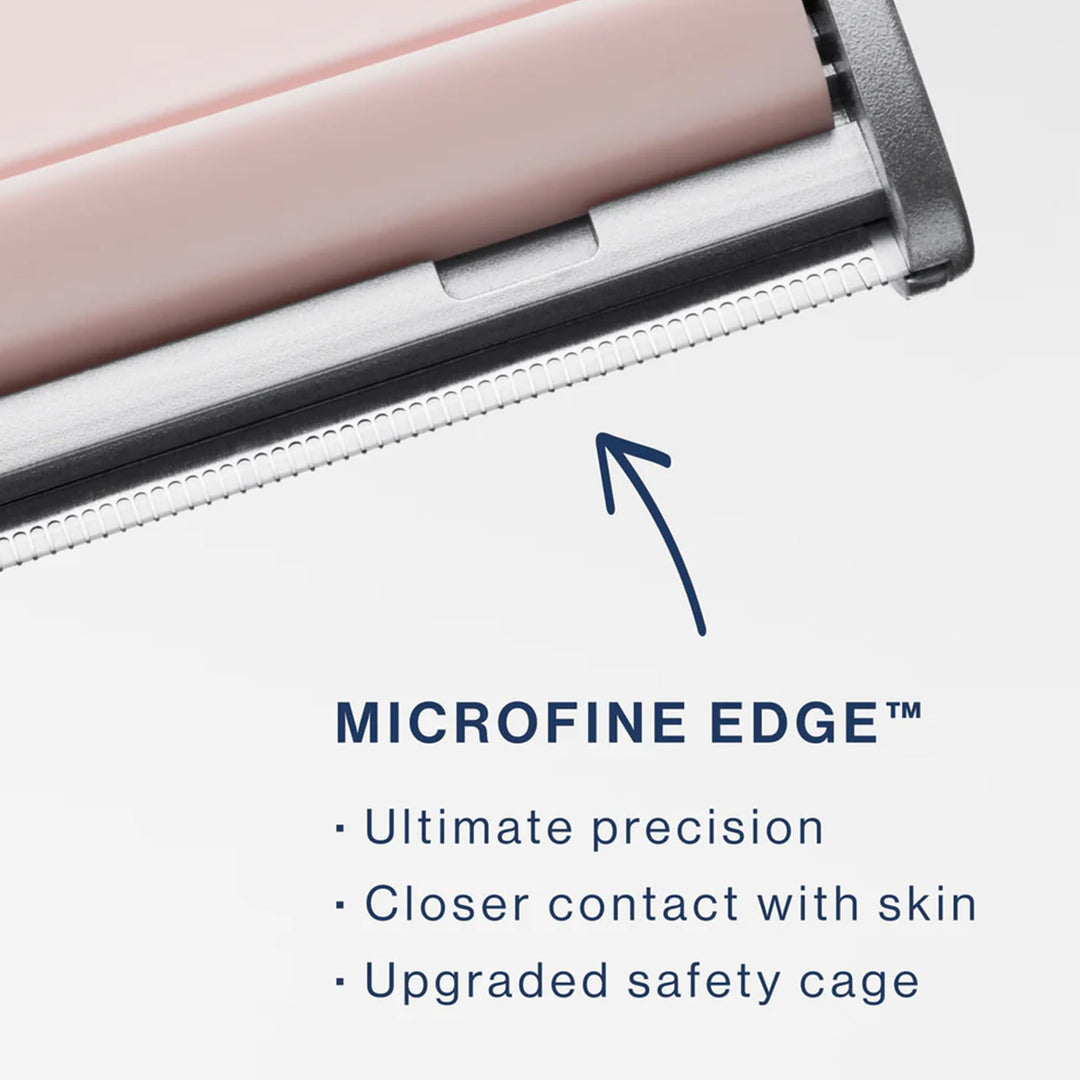 DERMAFLASH LUXE+ Sonic Dermaplaning Tool for Face Peach Fuzz Removal, Anti-Aging and Exfoliation, Icy Pink