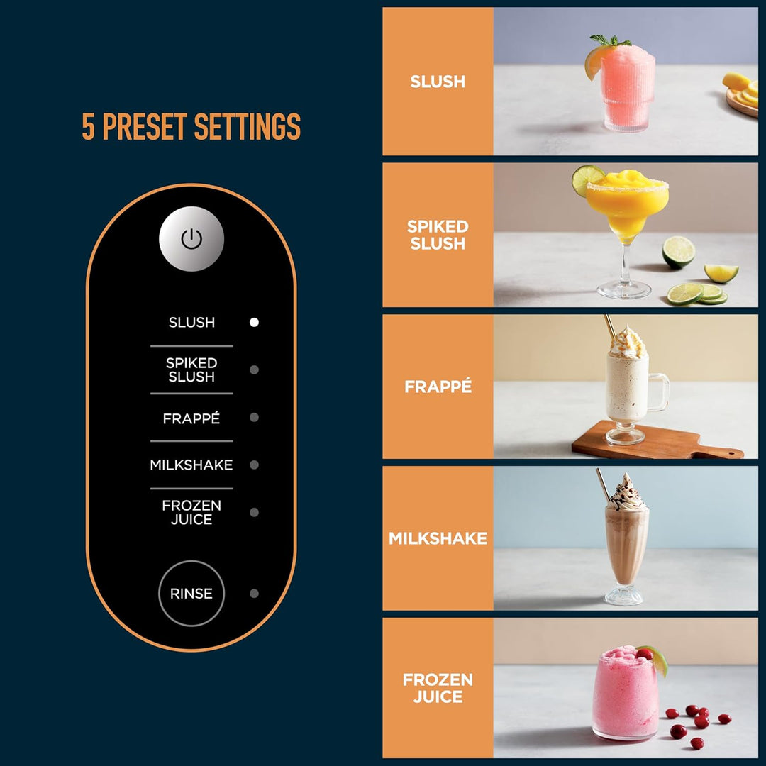 Ninja SLUSHi Professional Frozen Drink Maker with RapidChill Technology, 88 oz. Frozen Drink & Slushie Machine, 5 Preset Programs, Frozen Margaritas, Frappés, and More, Orange Mango, FS301OR