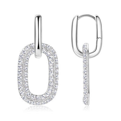2.16 Carat Moissanite 925 Sterling Silver Earrings