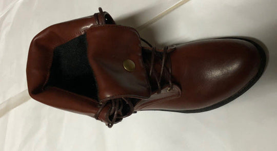 Motorcycle Men's Retro Lace-Up Combat Striders Leather