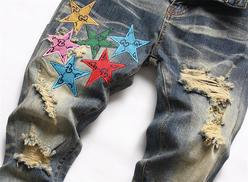 Men's Designer Fashion Elastic Slim Fit Skinny Pants