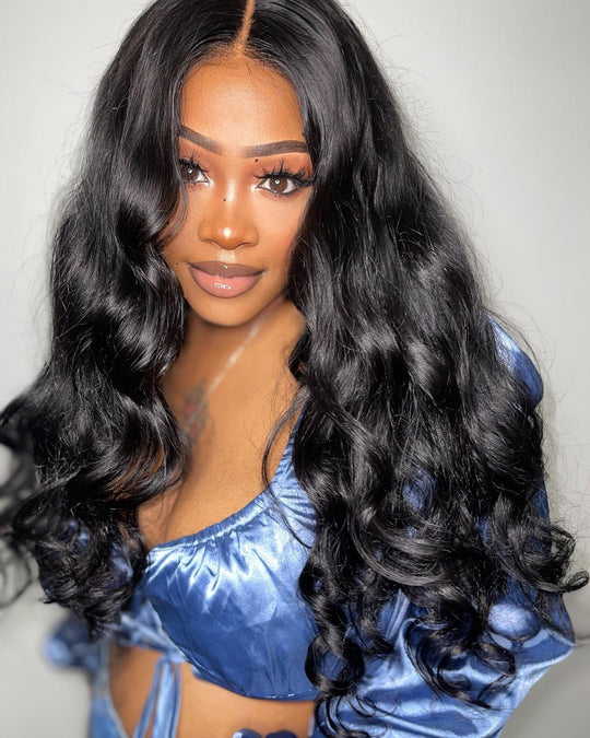 12A Body Wave Bundles Human Hair 16 18 20 22 Inch 4 Bundles Human Hair 100% Unprocessed Brazilian Body Wave Hair Extensions for Women Natural Black