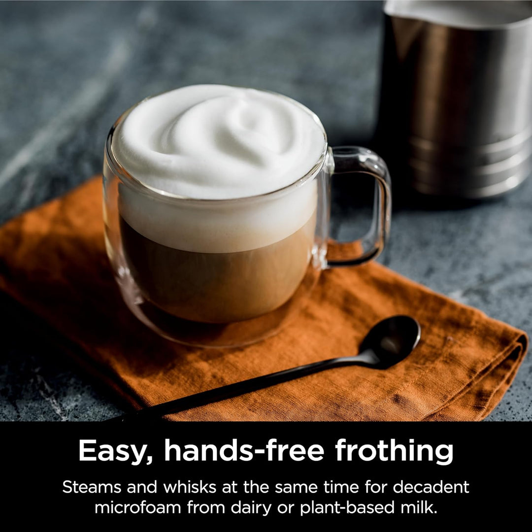 Ninja Luxe Café 3-in-1 Espresso, Drip Coffee and Cold Brew Machine | Intergrated Coffee Grinder, Milk Frother, Assisted Tamper & Built-In Espresso Accessory Storage | Stainless Steel | ES601