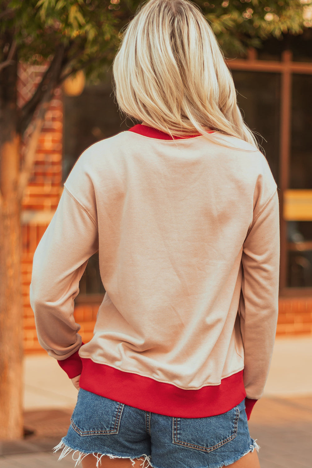 GAME DAY Varsity Stripe Crewneck Sweatshirt
