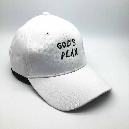 "God's Plan" Sunshade Letter Baseball Duckbill Cap