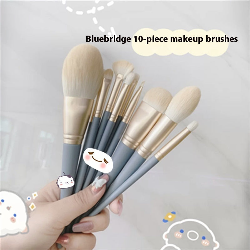 10 Makeup Brushes Suit Foundation Face Powder Eye Shadow Brush Complete Set