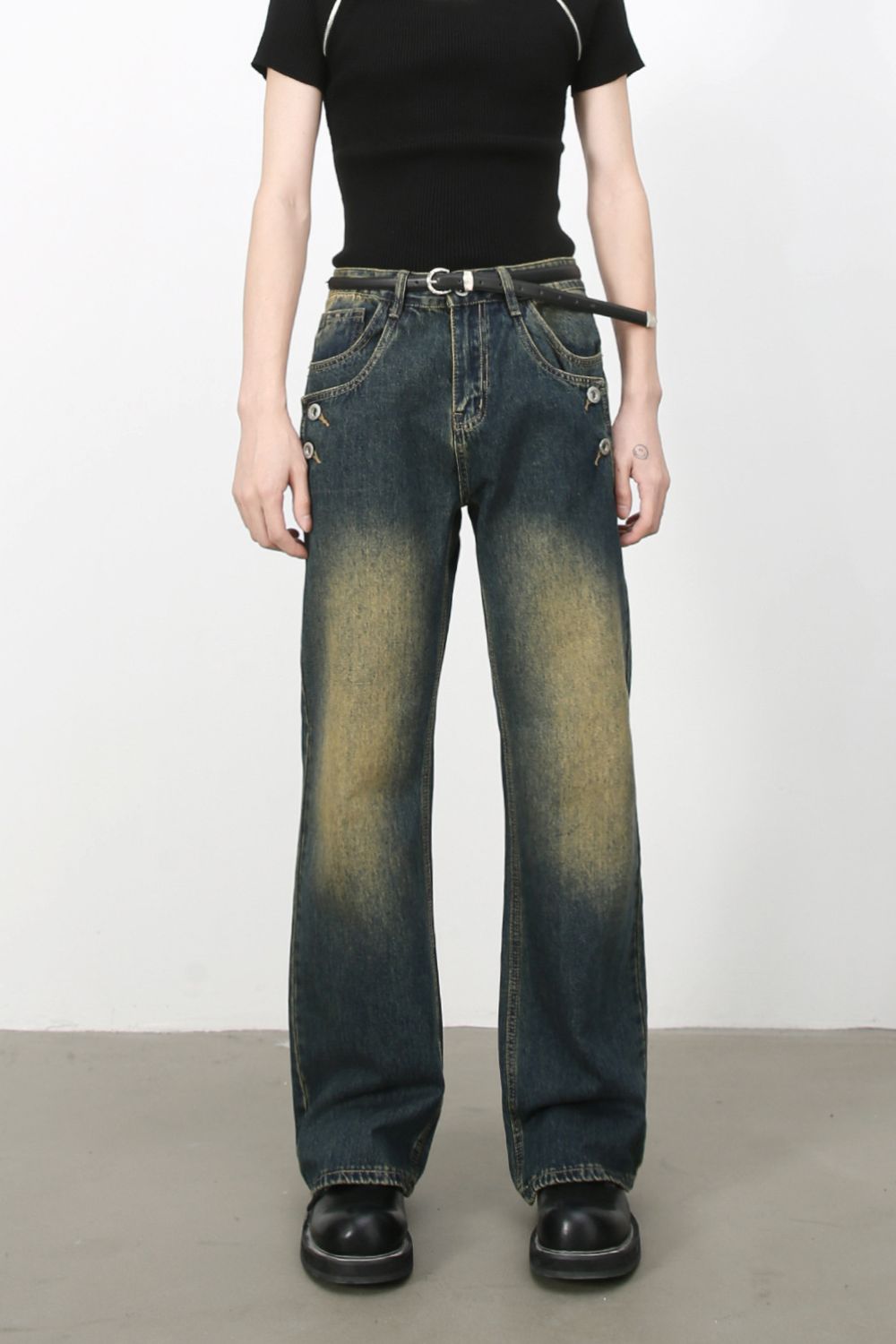 Men's Bootcut Jeans with Pockets