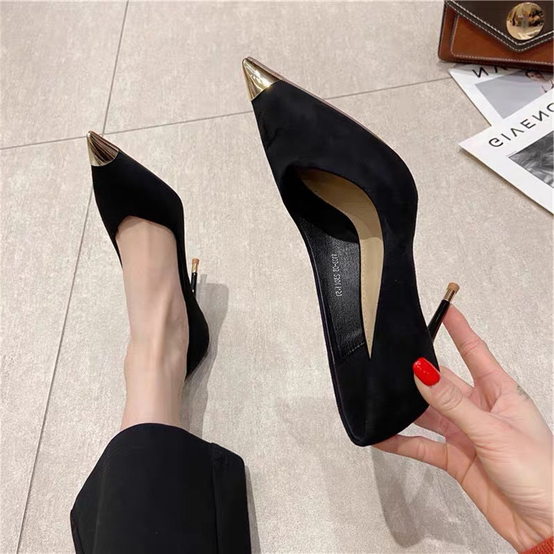 Women's Plaid Pointed Toe Stiletto Pumps High Heels