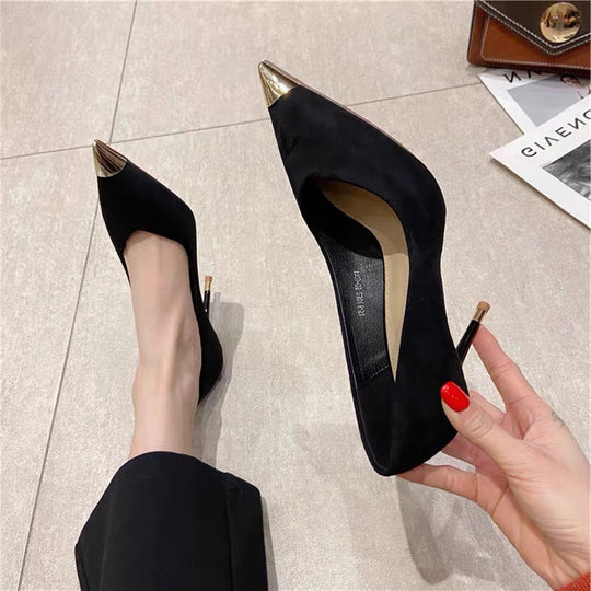 Women's Plaid Pointed Toe Stiletto Pumps High Heels