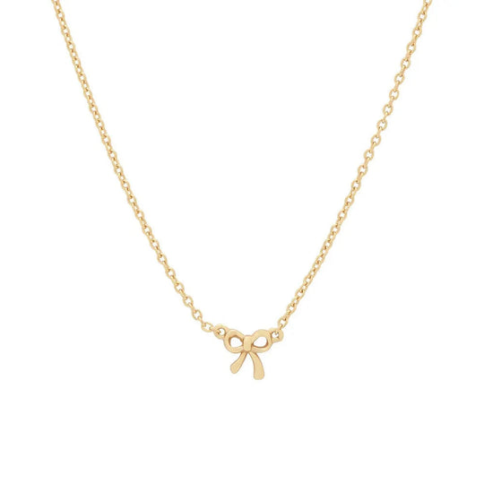 18K Gold-Plated Bow Necklace