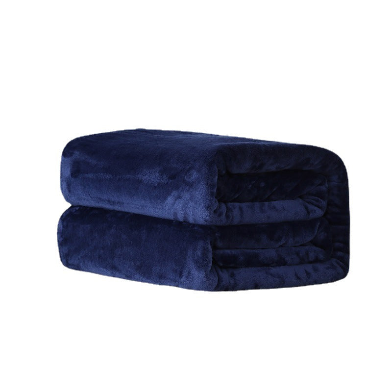 Thick blanket, solid color blanket, single-layer nap, coral fleece blanket, winter flannel blanket