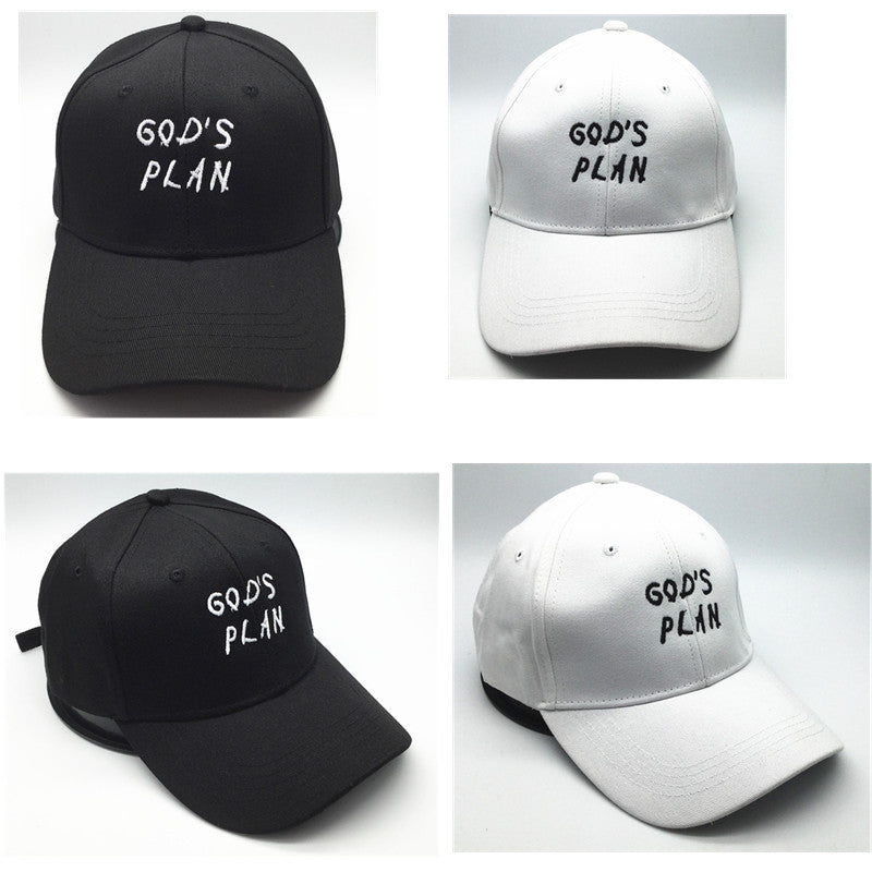 "God's Plan" Sunshade Letter Baseball Duckbill Cap