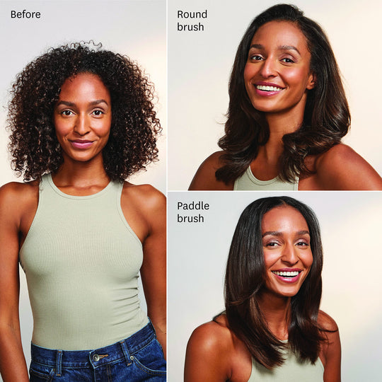 "T3 AireBrush Duo Interchangeable Hot Air Blow Dry Brush with Two Attachments � Includes 15 Heat and Speed Combinations, T3 IonFlow Technology, Volume Booster Switch, Lock-in Cool Shot"