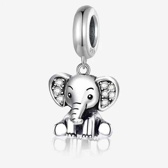 925 Silver Plated Elephant Moon Perfume Heart Firefly Beads Diy Bracelet Necklace Making Gift Of High Quality Fashion Jewelry